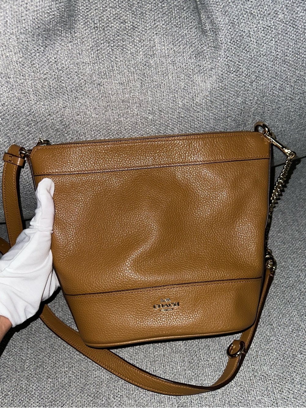Coach pebbled-leather shoulder bag